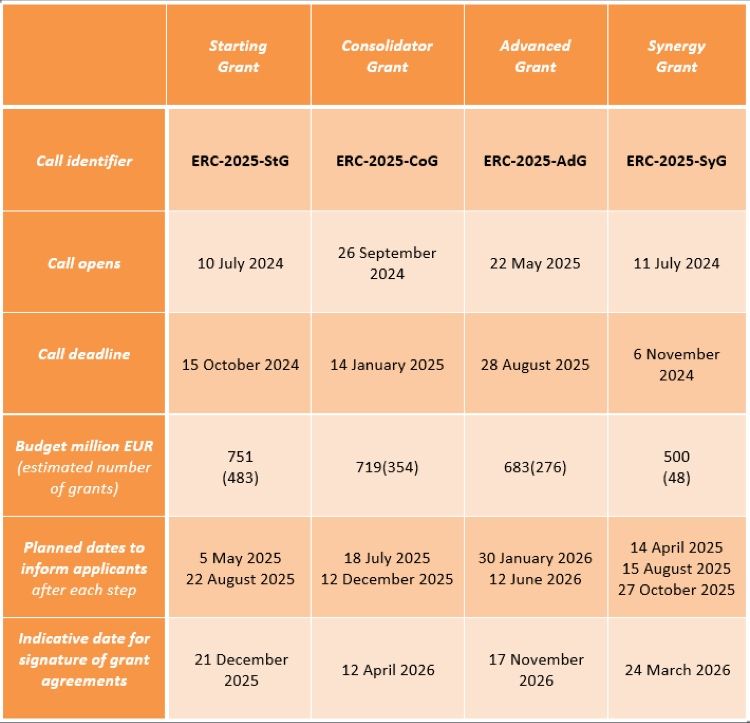 📢 The 2025 ERC Work Programme has been adopted EURAXESS